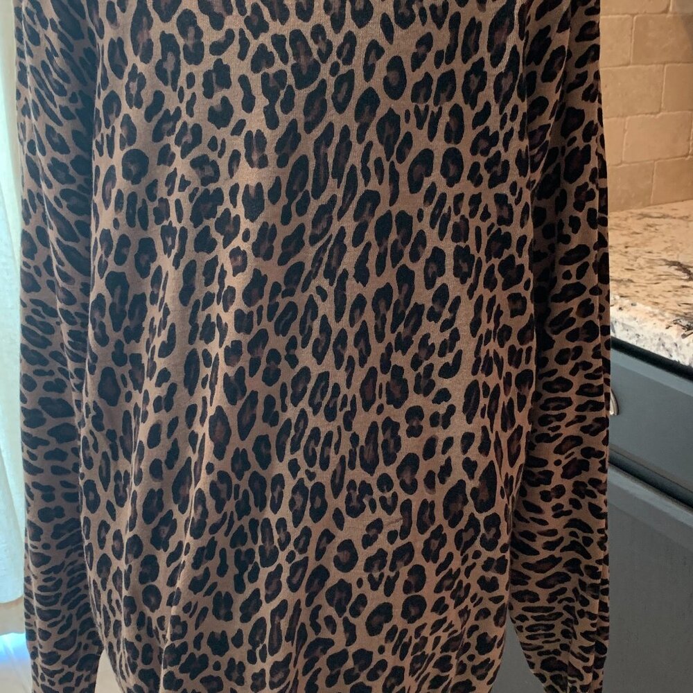 Lane Bryant Leopard Print Button Front Sweater 22… - image 6